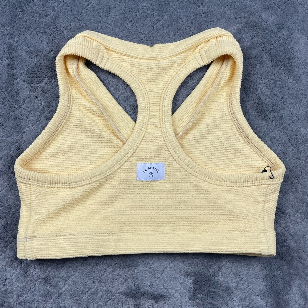 dk active Yellow Ribbed Sports Bra Small - Picture 4 of 12